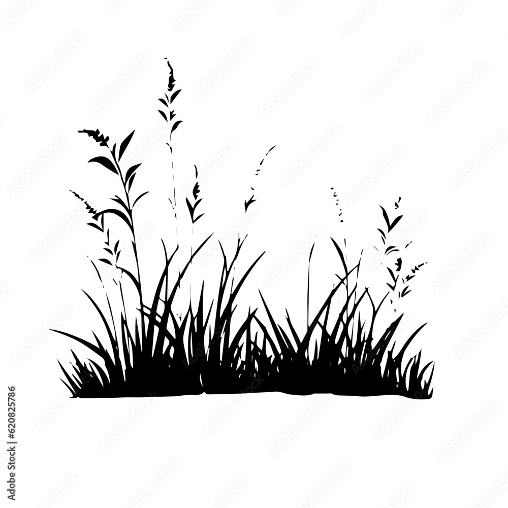 grass silhouette illustration 