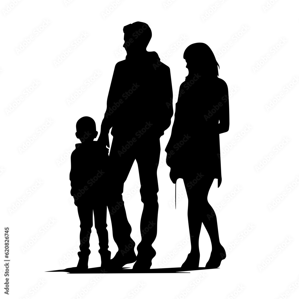 family silhouette illustration family silhouette illustration