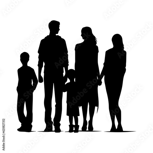 family silhouette illustration 