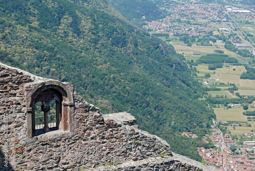 Susa valley view from the medieval ruins of the Saint Micheal abbey Fototapeta