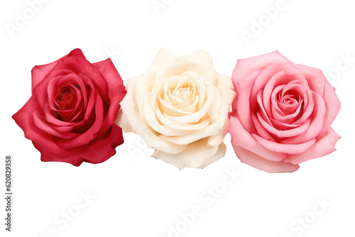 Beautiful rose flowers isolated on white