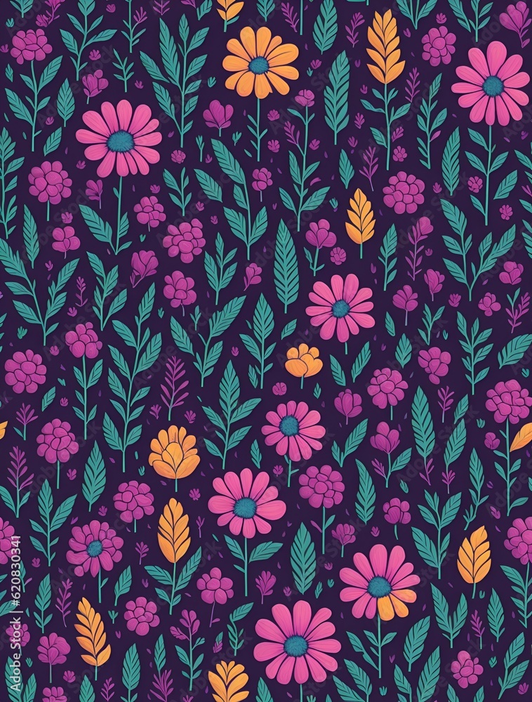seamless pattern with flowers seamless pattern with flowers