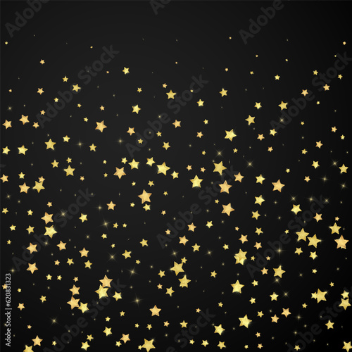 Magic stars vector overlay. Gold stars scattered