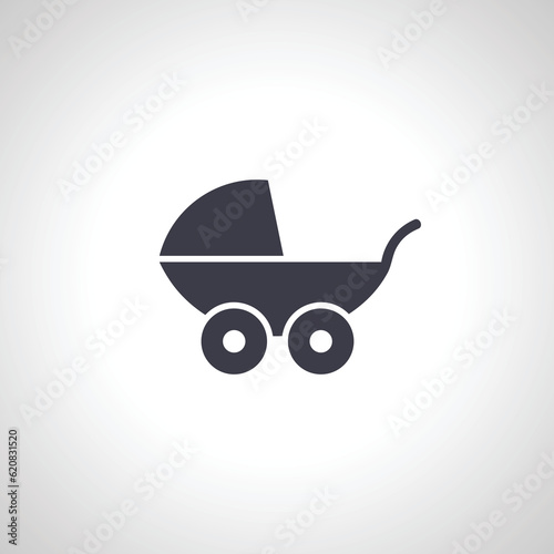 Baby Pram Carriage icon. stroller baby icon.