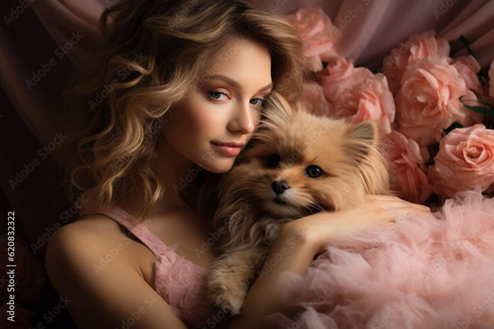 Photo shoots for pets, offering owners the opportunity to capture adorable moments with their furry friends Generative AI