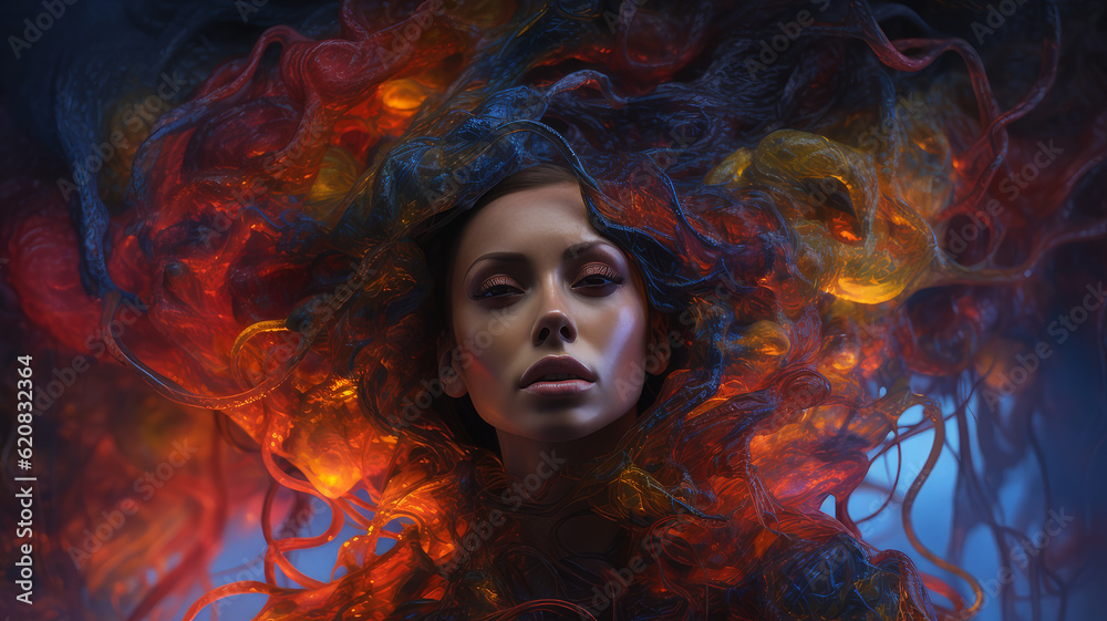 woman with tentacles from another world, woman with tentacles from another world,