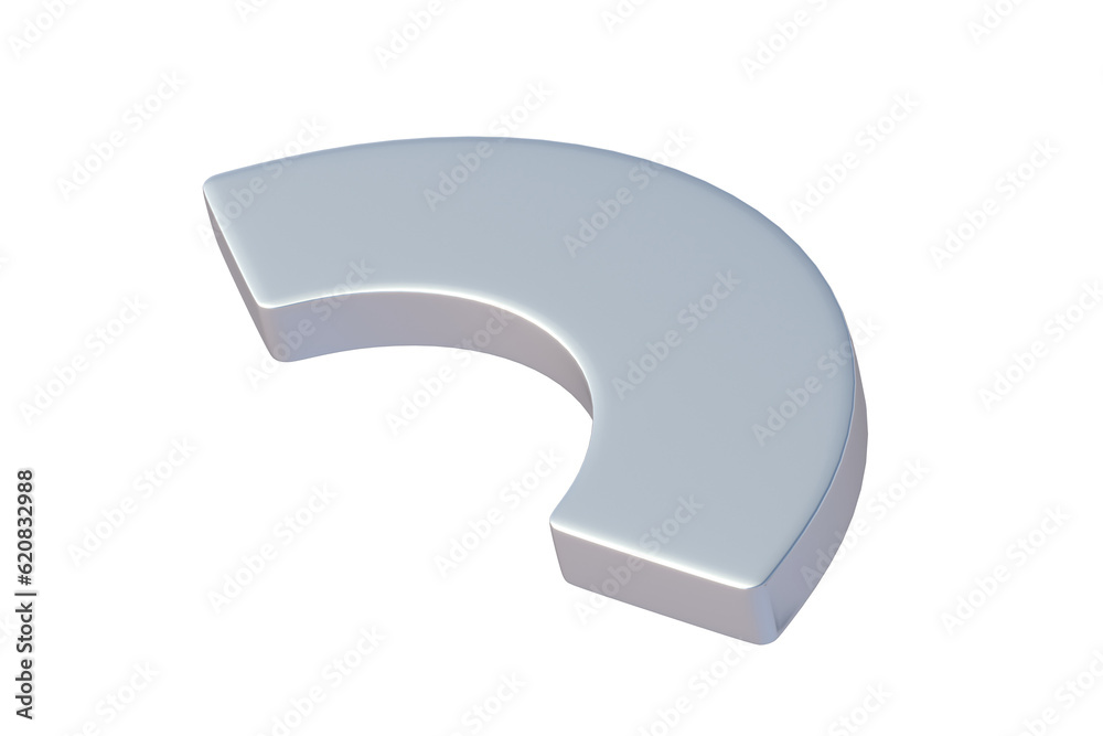 Neodymium magnet isolated on white background. 3d render Neodymium magnet isolated on white background. 3d render