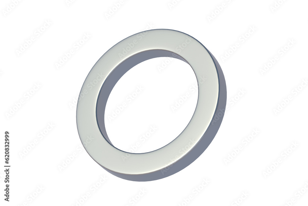 Neodymium magnet isolated on white background. 3d render Neodymium magnet isolated on white background. 3d render