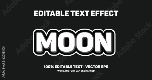moon 3d text effect teamplate