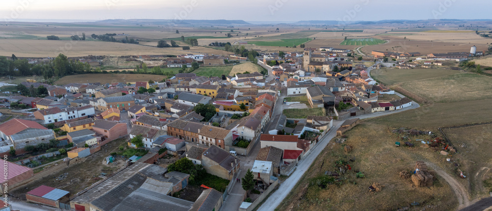 Aerial View of Boadilla del Camino, Spain