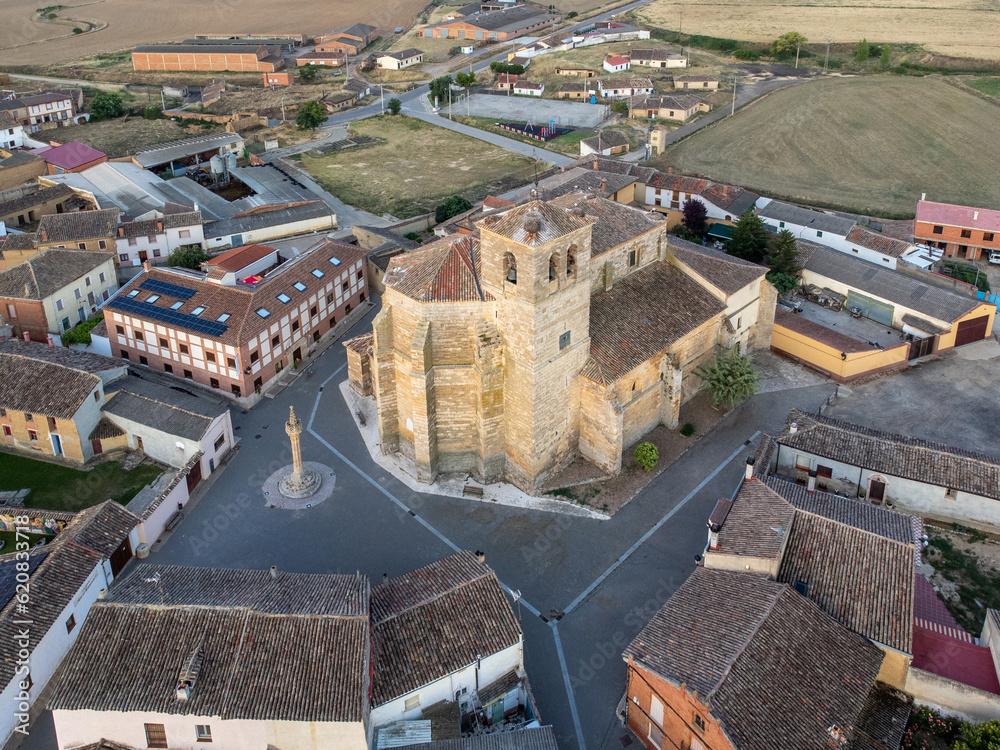Aerial View of Boadilla del Camino, Spain