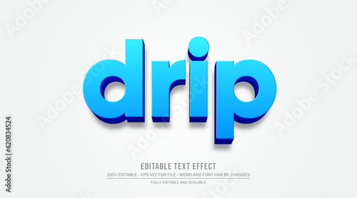 Water drip editable text effect