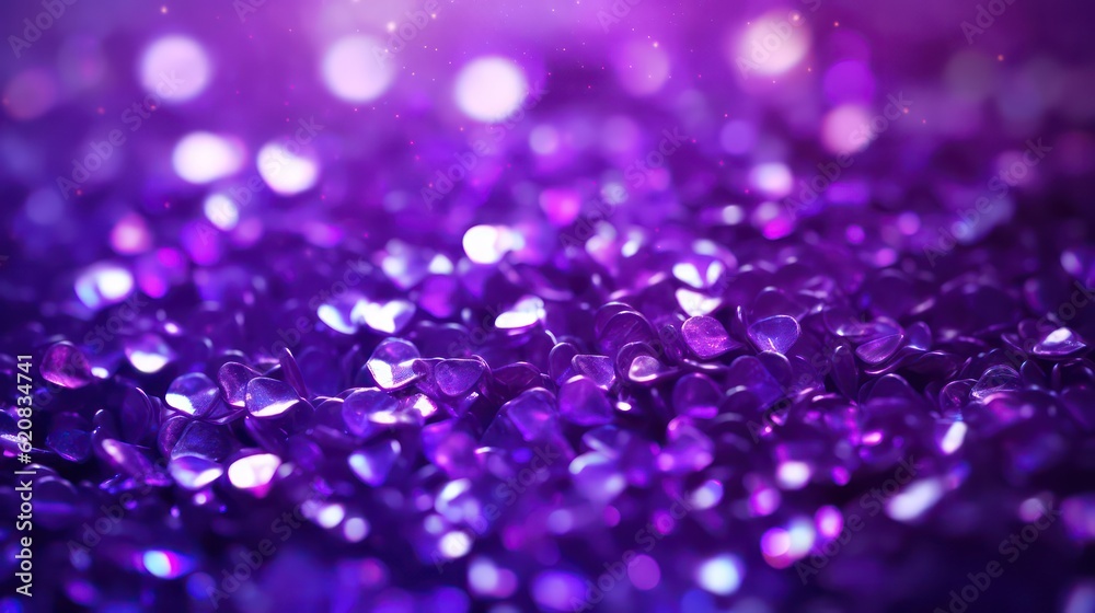 Fototapeta dark purple bokeh glitter shinning background
