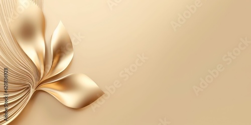 beautiful abstract gold floral design background banner copy space