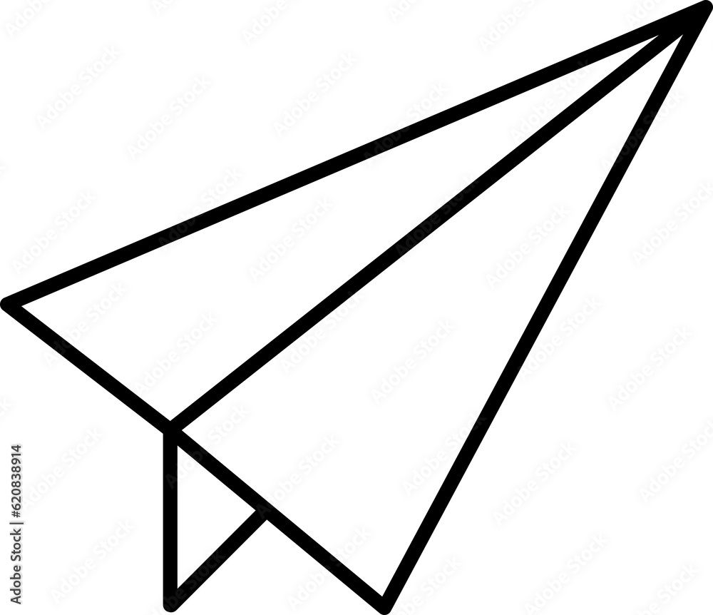 Paper plane icon send message logo for graphic design, logo, web site, social media, mobile app, ui illustration