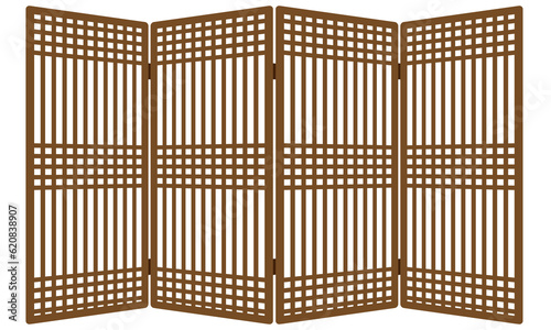 Traditional Japan Korea China ornament wood frame pattern. Asian door window antique.