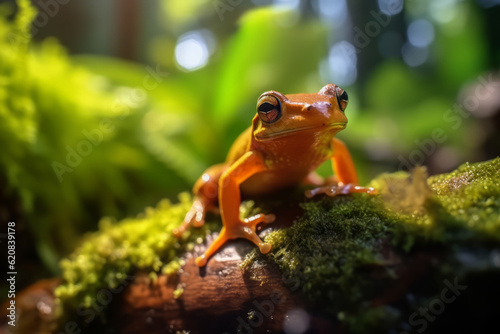 Frogs in nature, national geography, Wide life animals. AI Generated.