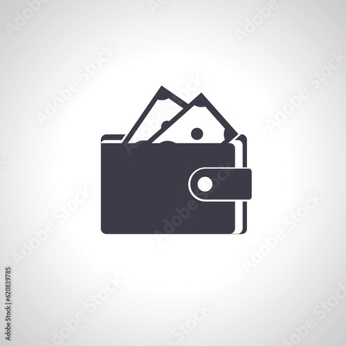 Wallet Icon. Wallet with money icon.