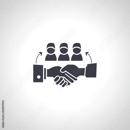 outsource team agreement icon.