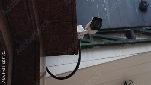 cctv installed in city for safety against crime and rubber Hong Kong china asia photo