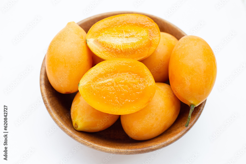 Marian plum fruit isolated on white background Marian plum fruit isolated on white background