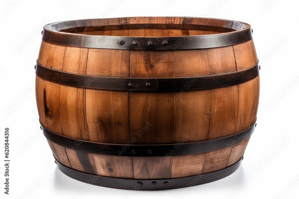 Traditional wooden barrel. Generate Ai Traditional wooden barrel. Generate Ai