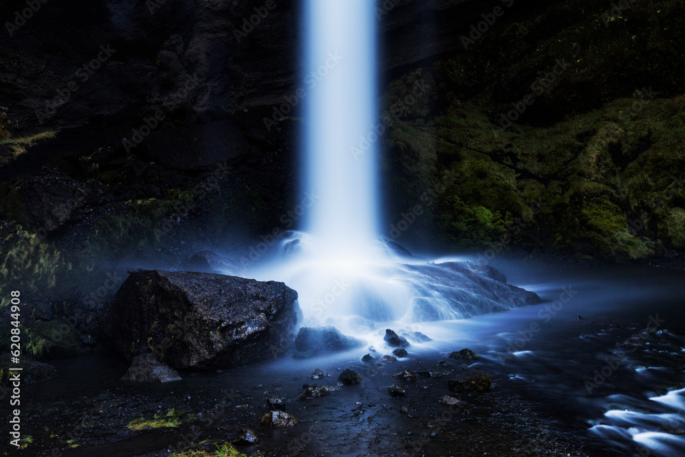 hidden waterfall near Skogafoss, Skogar, Iceland
