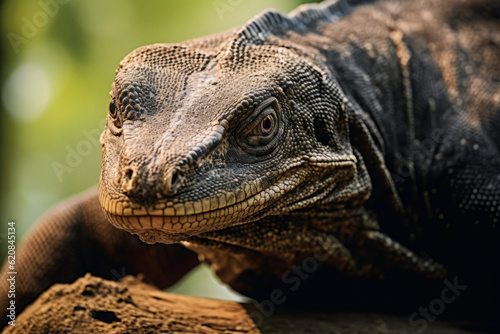 Komodo in nature  national geography  Wide life animals. AI Generated.