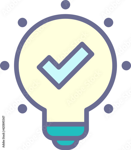 Lightbulb icon, Lightbulb icon simple cartoon style.