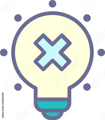 Lightbulb icon, Lightbulb icon simple cartoon style.