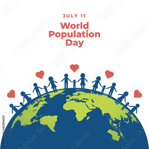 vector graphic of World Population Day good for World Population Day celebration. flat design. flyer design.flat illustration.