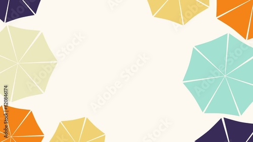 カラフルな傘模様 BG05_02