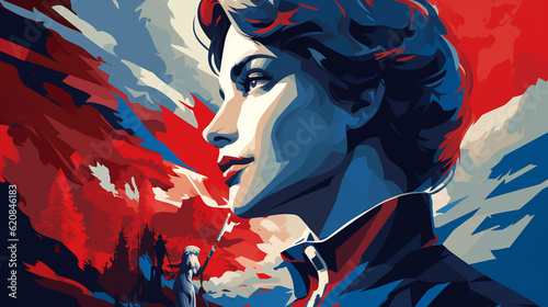 Révolution française, avec le blanc de l'espoir, le bleu de la liberté et le rouge de la passion révolutionnaire.