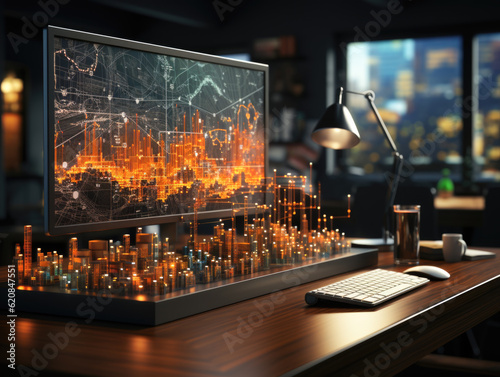 Unlock the potential of SEO optimization, web analytics, and SEO marketing through a captivating 3D render illustration. Generative AI.
