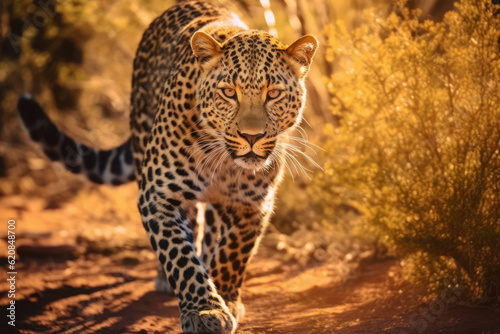 Leopard in nature, national geography, Wide life animals. AI Generated. © Narin