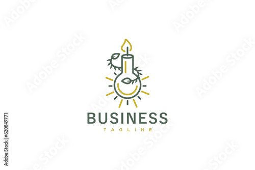 Candle Lab Logo Design - Logo Design Template	
