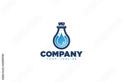 Water Lab Logo Design - Logo Design Template	
