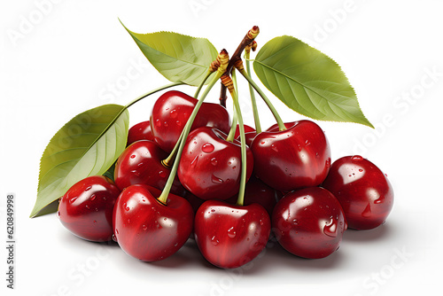 cherries on a white background