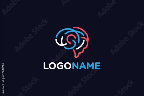 Brain Logo Design - Brain Logo Design Template	
