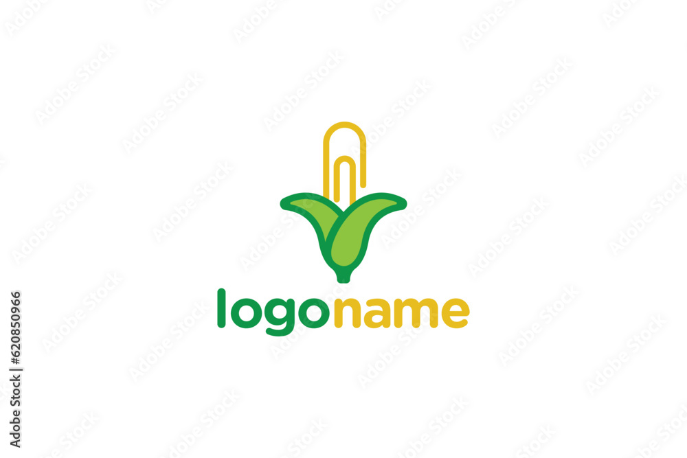 Business Corn Logo Design - Logo Design Template	
