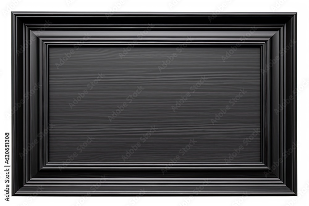Black Wood Frame - Clean and Simple Border for Your Designs and Photos: Generative AI Black Wood Frame - Clean and Simple Border for Your Designs and Photos: Generative AI