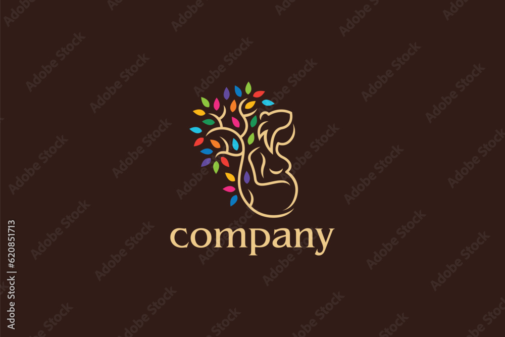 Mother and Child Logo Design - Logo Design Template	
