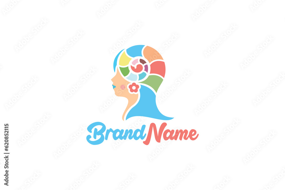 Beautiful Woman Logo design- Woman Face Logo Design Template Beautiful Woman Logo design- Woman Face Logo Design Template