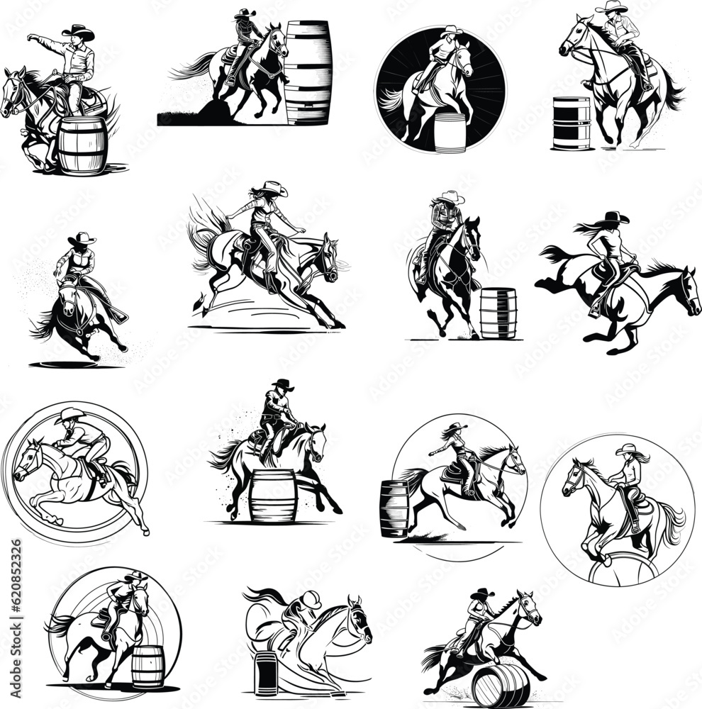 Rodeo Barrel Racer SVG Cut File Western Rodeo Svg Barrel Racer barrel-racing-svg-png-eps-pdf-files-barrel-racing-girl-etsy-canada