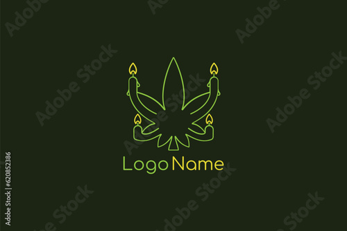 Cannabis Leaf Logo Design - Logo Design Template	
