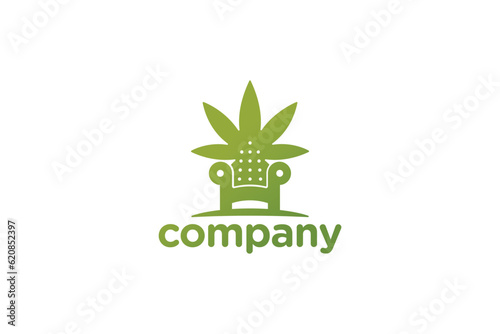 Cannabis Leaf Logo Design - Logo Design Template	
