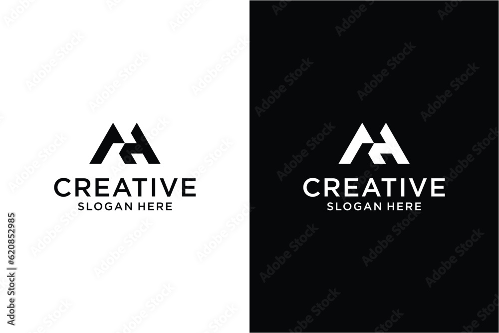 Letter a h fire Logo design concept Letter a h fire Logo design concept