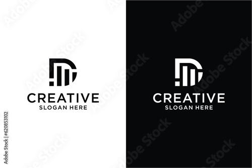 Letter d finance Logo design concept