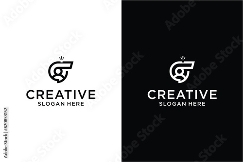 whistle chat with line style logo design concept