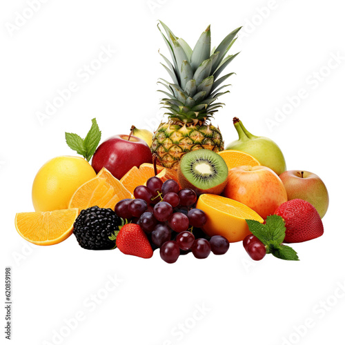 fruit on a white background